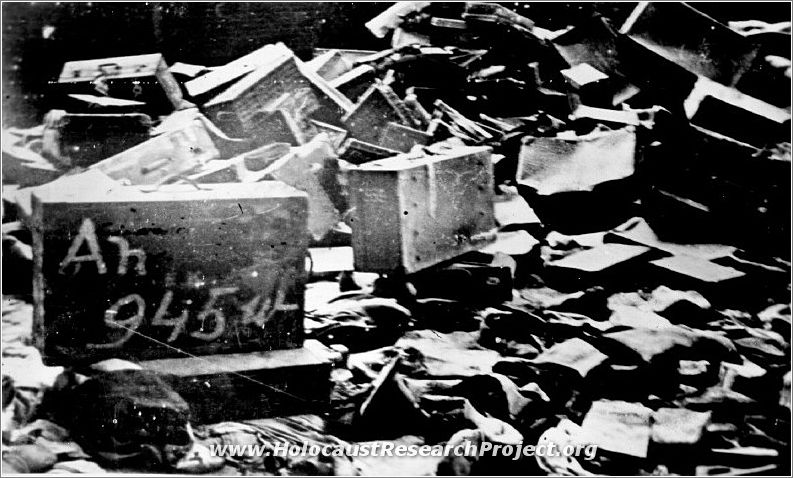 Suitcases found in the Majdanek camp